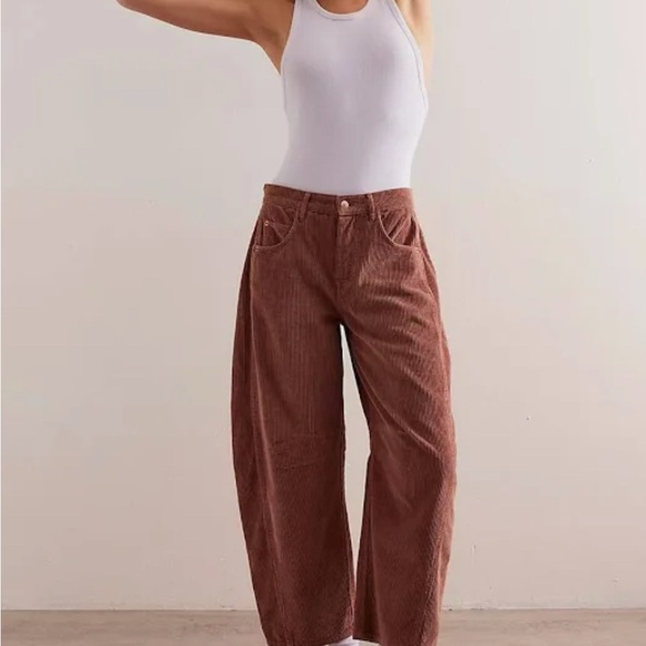 Free People Pants - Free People Good Luck Barrel Corduroys
